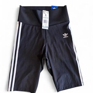 Adidas Black Shorts with White Accents